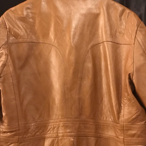 Cabretta Glove Leather Jacket - Honey Color Sz 42 - Picture 15 of 15